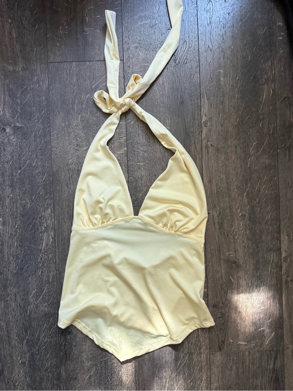 gaze Pale Yellow Halter Top